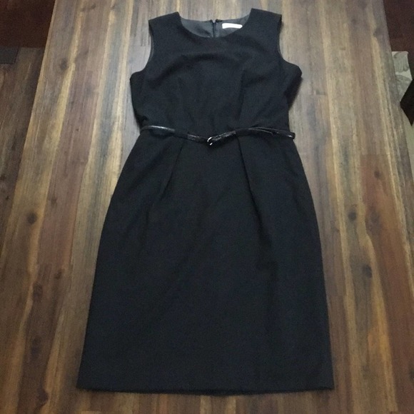 Calvin Klein Dresses & Skirts - Calvin Klein Sheath Sleeveless Belted Black Dress